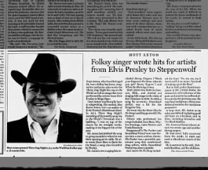 Another Hoyt Axton OBIT clipping